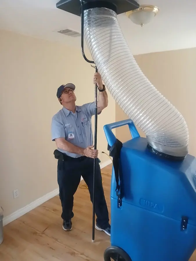 HVAC Installation technician using HEPA equipment in Eagle Mountain